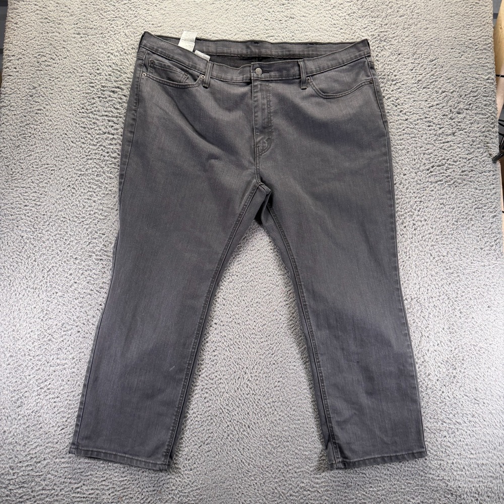 Levi's 541 Jeans Mens 46x28 Black Cotton Denim Straight Workwear Travel Stretch